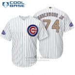 Camiseta Beisbol Hombre Chicago Cubs 74 Duane Underwood Jr. Blanco Oro Cool Base
