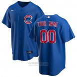Camiseta Beisbol Hombre Chicago Cubs Alterno Replica Personalizada Azul