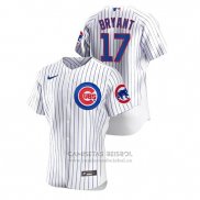 Camiseta Beisbol Hombre Chicago Cubs Kris Bryant Autentico Blanco