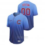 Camiseta Beisbol Hombre Chicago Cubs Personalizada Fade Authentic Azul