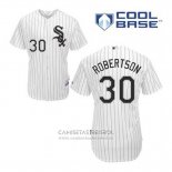 Camiseta Beisbol Hombre Chicago White Sox 30 David Robertson Blanco Primera Cool Base