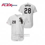 Camiseta Beisbol Hombre Chicago White Sox Leury Garcia Flex Base Blanco Negro