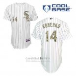 Camiseta Beisbol Hombre Chicago White Sox Paul Konerko 14 Blanco Usmc Cool Base