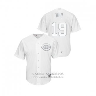 Camiseta Beisbol Hombre Cincinnati Reds Joey Votto 2019 Players Weekend Who Replica Blanco