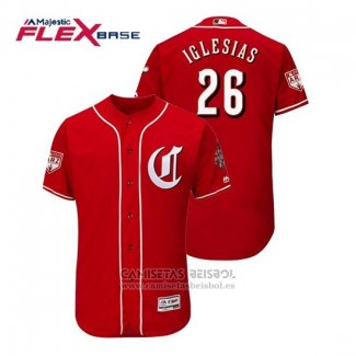 Camiseta Beisbol Hombre Cincinnati Reds Raisel Iglesias Flex Base Entrenamiento de Primavera 2019 Rojo