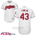 Camiseta Beisbol Hombre Cleveland Indians Josh Tomlin Blanco Primera Flex Base