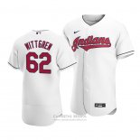 Camiseta Beisbol Hombre Cleveland Indians Nick Wittgren Autentico Primera Blanco