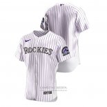 Camiseta Beisbol Hombre Colorado Rockies Authentic Blanco