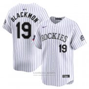 Camiseta Beisbol Hombre Colorado Rockies Charlie Blackmon 2024 World Tour Mexico City Series Primera Limited Blanco