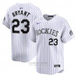 Camiseta Beisbol Hombre Colorado Rockies Kris Bryant Primera Limited Blanco
