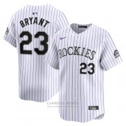 Camiseta Beisbol Hombre Colorado Rockies Kris Bryant Primera Limited Blanco