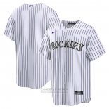 Camiseta Beisbol Hombre Colorado Rockies Primera Replica Blanco