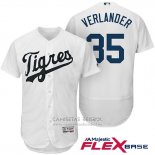 Camiseta Beisbol Hombre Detroit Tigers 35 Justin Verlander Blanco Hispanic Heritage Flex Base Jugador