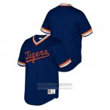 Camiseta Beisbol Hombre Detroit Tigers Cooperstown Collection Mesh Wordmark V-Neck Azul