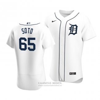 Camiseta Beisbol Hombre Detroit Tigers Gregory Soto Autentico Primera Blanco