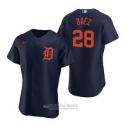 Camiseta Beisbol Hombre Detroit Tigers Javier Baez Autentico Azul
