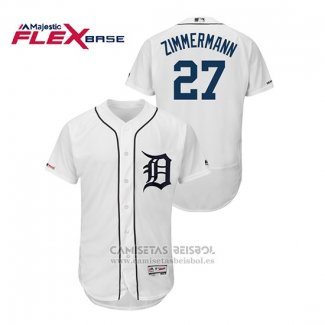 Camiseta Beisbol Hombre Detroit Tigers Jordan Zimmermann Flex Base Blanco