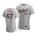 Camiseta Beisbol Hombre Detroit Tigers Jose Cisnero Autentico Road Gris