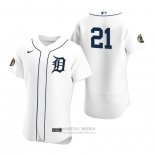 Camiseta Beisbol Hombre Detroit Tigers Roberto Clemente Day Autentico Blanco