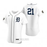Camiseta Beisbol Hombre Detroit Tigers Roberto Clemente Day Autentico Blanco