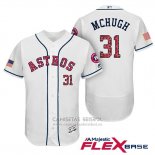 Camiseta Beisbol Hombre Houston Astros 2017 Estrellas y Rayas Collin Mchugh Blanco Flex Base