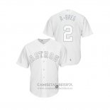 Camiseta Beisbol Hombre Houston Astros Alex Bregman 2019 Players Weekend A Breg Replica Blanco