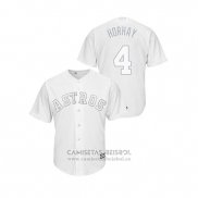 Camiseta Beisbol Hombre Houston Astros George Springer 2019 Players Weekend Horhay Replica Blanco