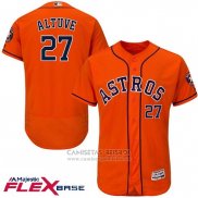 Camiseta Beisbol Hombre Houston Astros Jose Altuve Naranja Flex Base Autentico Collection