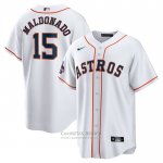Camiseta Beisbol Hombre Houston Astros Martin Maldonado Primera 2022 World Series Champions Replica Blanco Camiseta Beisbol Hombre Houston Astros Martin Maldonado Primera 2022 World Series Champions Replica Blanco
