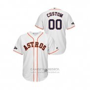 Camiseta Beisbol Hombre Houston Astros Personalizada 2019 Postemporada Cool Base Blanco