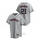 Camiseta Beisbol Hombre Houston Astros Zack Greinke Replica Road Gris