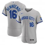Camiseta Beisbol Hombre Kansas City Royals Andrew Benintendi 2022 Road Autentico Gris