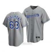 Camiseta Beisbol Hombre Kansas City Royals Josh Staumont Replica Cool Base Road Gris