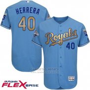 Camiseta Beisbol Hombre Kansas City Royals Kelvin Herrera Campeones Flex Base