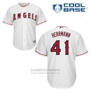 Camiseta Beisbol Hombre Los Angeles Angels Frank Herrmann 41 Blanco Primera Cool Base