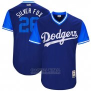 Camiseta Beisbol Hombre Los Angeles Dodgers 2017 Little League World Series Chase Utley Azul