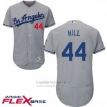 Camiseta Beisbol Hombre Los Angeles Dodgers 44 Rich Hill Gris Flex Base
