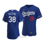 Camiseta Beisbol Hombre Los Angeles Dodgers Dj Peters Autentico Alterno Azul