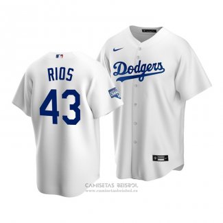 Camiseta Beisbol Hombre Los Angeles Dodgers Edwin Rios 2020 Replica Primera Blanco