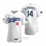 Camiseta Beisbol Hombre Los Angeles Dodgers Enrique Hernandez Autentico 2020 Primera Blanco