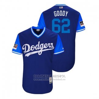 Camiseta Beisbol Hombre Los Angeles Dodgers Erik Goeddel 2018 LLWS Players Weekend Goody Azul