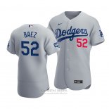 Camiseta Beisbol Hombre Los Angeles Dodgers Pedro Baez 2020 Autentico Alterno Gris