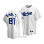 Camiseta Beisbol Hombre Los Angeles Dodgers Victor Gonzalez 2020 Replica Primera Blanco