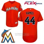 Camiseta Beisbol Hombre Miami Marlins Aj Ramos 44 Firebrick Flex Base
