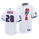 Camiseta Beisbol Hombre Miami Marlins Trevor Rogers 2021 All Star Replica Blanco