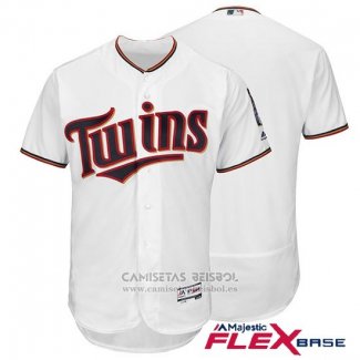 Camiseta Beisbol Hombre Minnesota Twins Blank Blanco Flex Base Autentico Collection