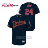 Camiseta Beisbol Hombre Minnesota Twins C.j. Cron 150th Aniversario Patch Autentico Flex Base Azul