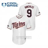 Camiseta Beisbol Hombre Minnesota Twins Marwin Gonzalez 2019 Postemporada Cool Base Blanco