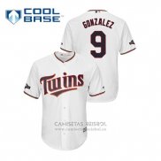 Camiseta Beisbol Hombre Minnesota Twins Marwin Gonzalez 2019 Postemporada Cool Base Blanco