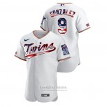 Camiseta Beisbol Hombre Minnesota Twins Marwin Gonzalez 2020 Stars & Stripes 4th of July Blanco